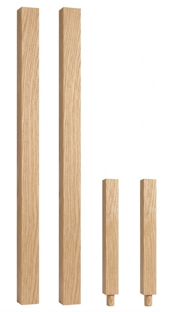 Ash Plain Square Newels